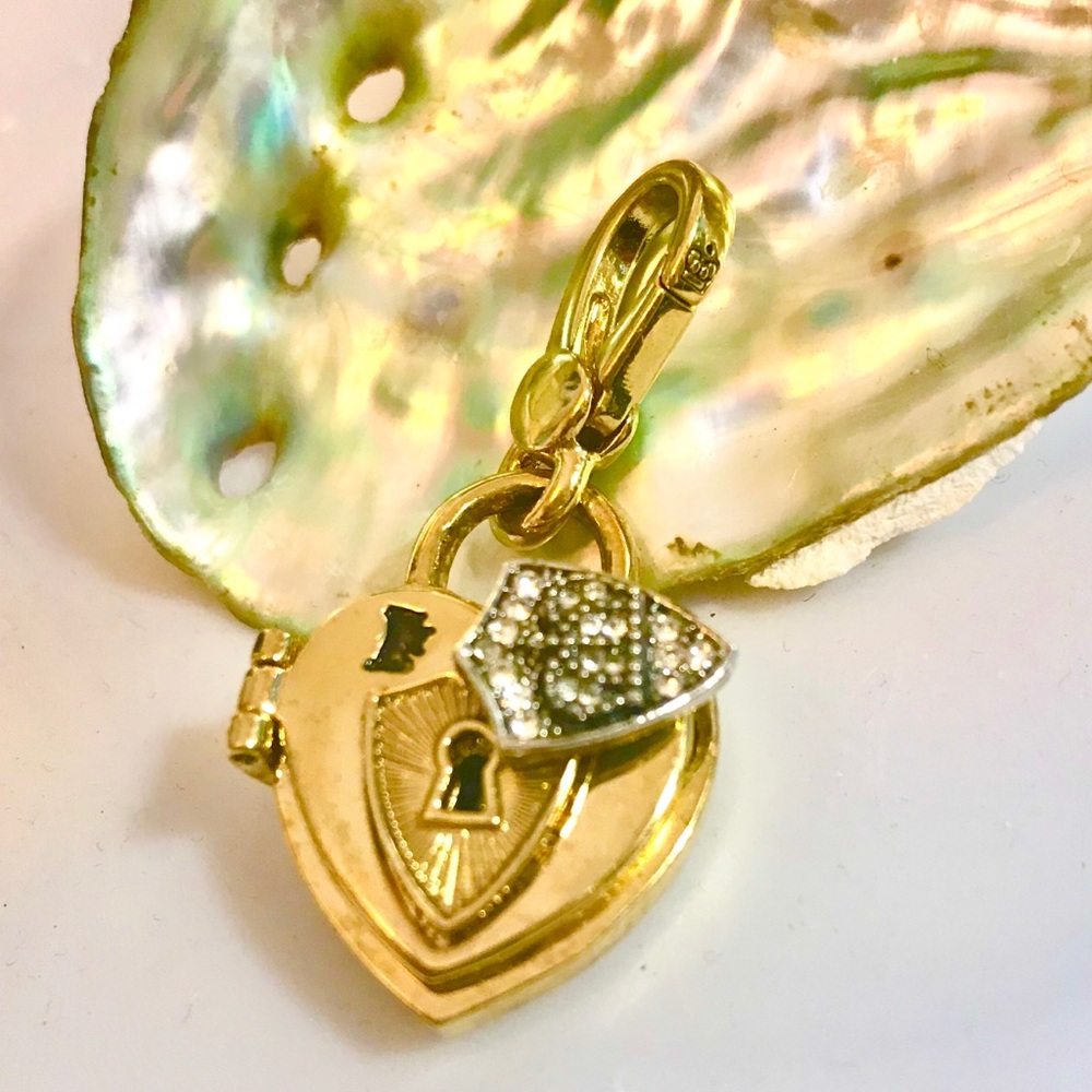 JUICY COUTURE HEART PADLOCK LOCKET LUCKY CHARM